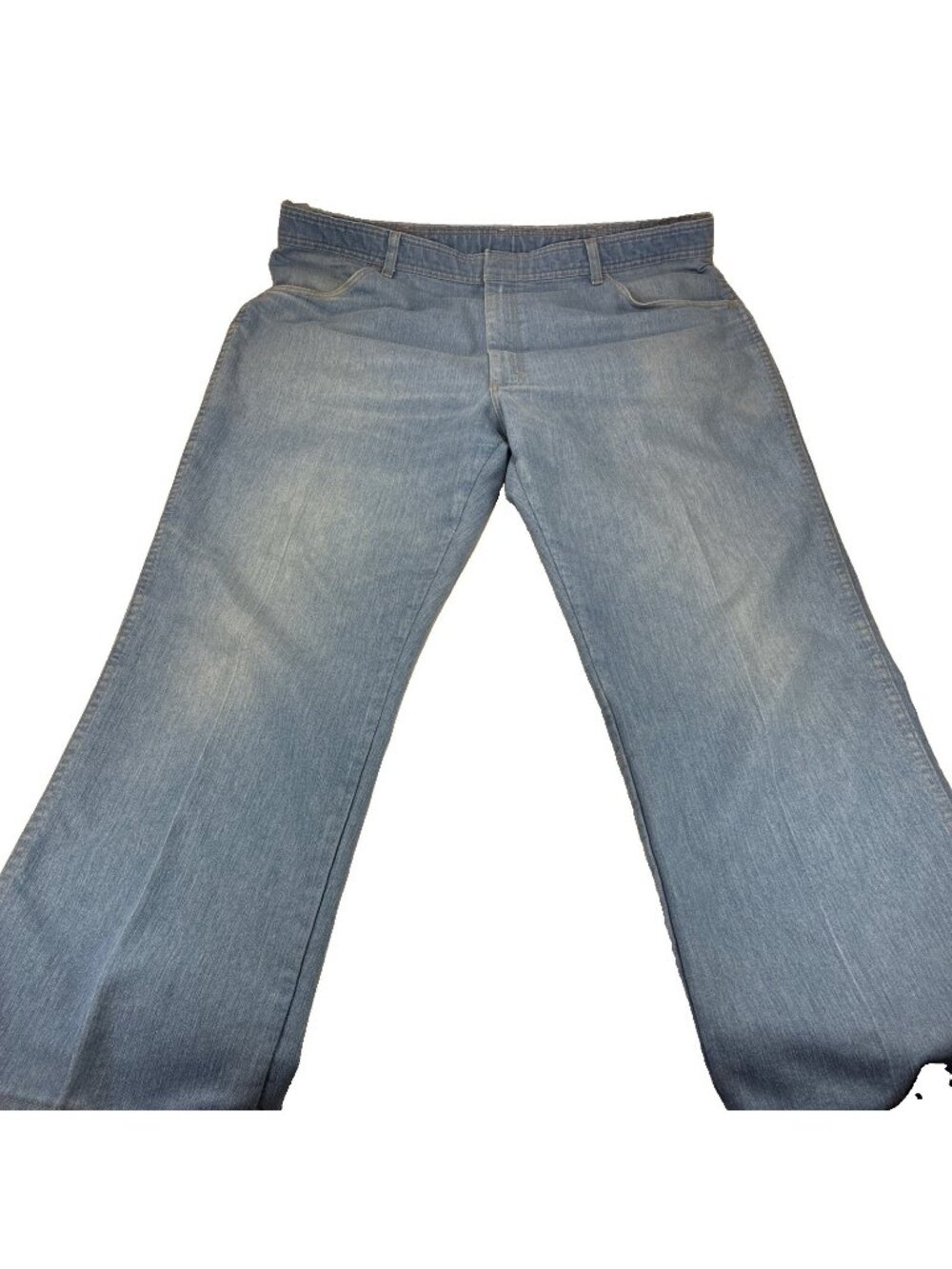 Wrangler Vintage 90s Jeans Men 42X28 Light Wash Twill Denim Blend Tag 42X29 USA